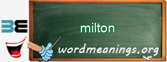 WordMeaning blackboard for milton